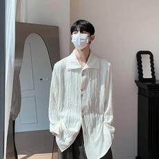 W401-P45中性男女立领长袖衬衫上衣，男装衬衫，星座911-1