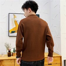 秋冬中领毛衣男比心套头外套男毛衫打底针织衫高领爱心米M227P35，男装针织衫/毛衣，星座1207