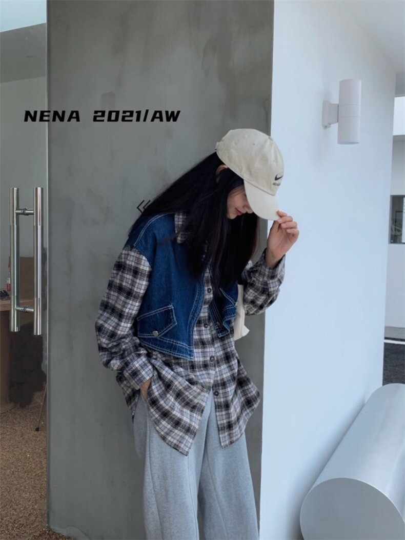 牛仔格子衫外套，其它，里奈(1F)