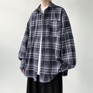 春款长袖衬衫格子衬衣男KD614-P50图片