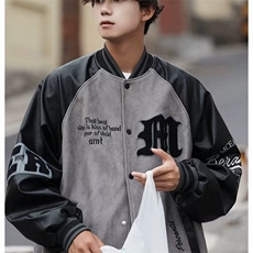 美式复古高街夹克男2024年春秋季新款潮牌宽松棒球服外套，男装夹克，星座716-4