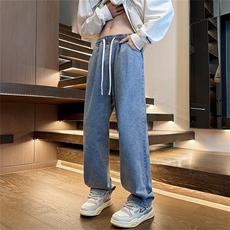 秋季大货高品质港风男士宽松直筒牛仔裤男G100-P35控价58，男装牛仔裤，星座914-6