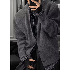 [005]男装青少年拼接假两件毛衣上衣气质外套A079-MY52-P7，男装针织衫/毛衣，电商A079