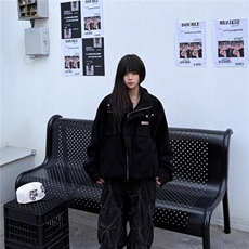 复古美式工装外套男女春季百搭短款痞帅水洗高级感夹克，男装夹克，星座1210-1
