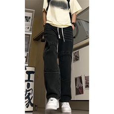 高转化2026春夏宽松直筒牛仔裤A437特P55控78，男装牛仔裤，电商A309