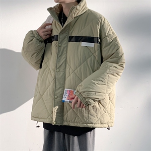 ！2023冬季新款立领菱形格棉服潮流情侣外套MYTC121P75图片