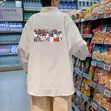CS15250-P38长袖衬衫男士大码宽松衬衣男寸衫男寸衣，男装衬衫，电商A040