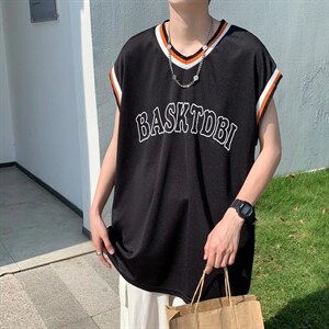 V领套头背心男潮流百搭休闲运动背心T13P24图片