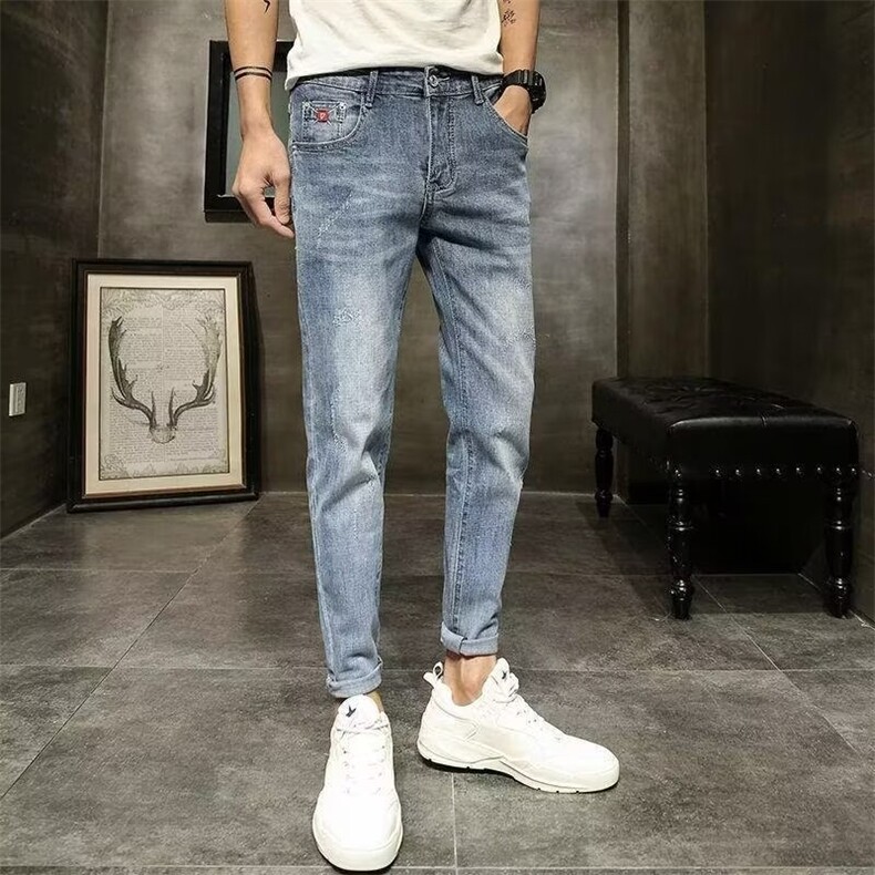 修身牛仔裤小脚裤基础款YA139P37,男装牛仔裤,星座1112-1