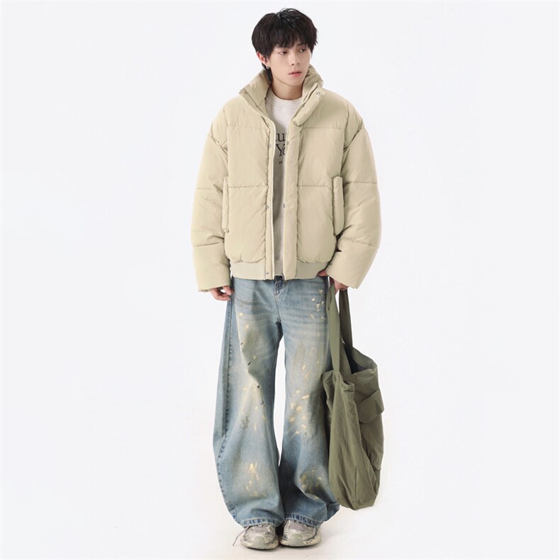 现货立领棉衣男士美式加厚外套潮牌工装棉服M0817-P83图片