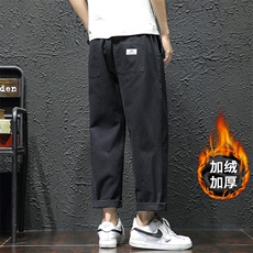 2023HK20139加绒日系黑墙大码纯色绣标长裤M-5XHK20470-P45，男装休闲裤，电商A022