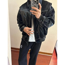 【有货】cleanfit皮衣外套男春秋高级感痞帅飞行员夹克W190WW-P92，男装夹克，星座1007（原301D）