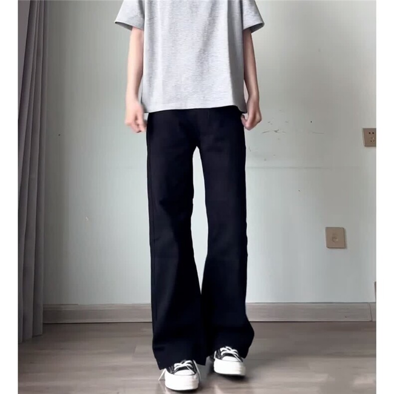 高街美式休闲百搭微喇牛仔裤男夏季新款显瘦弯刀裤黑色长裤N1017,男装牛仔裤,星座1116A（原606A-3）