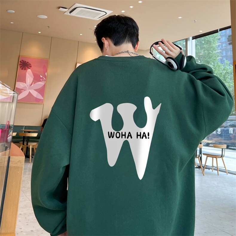 ！圆领卫衣港风长袖T恤男外套男WY126-P28,男装卫衣,电商B367