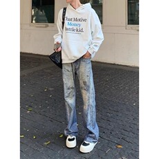 美式脏染微喇水洗高街男女牛仔裤513ACK2617P55，男装牛仔裤，星座513A