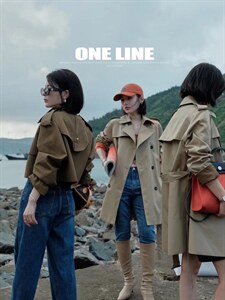 欧货短款风衣,女装风衣,浪漫E点