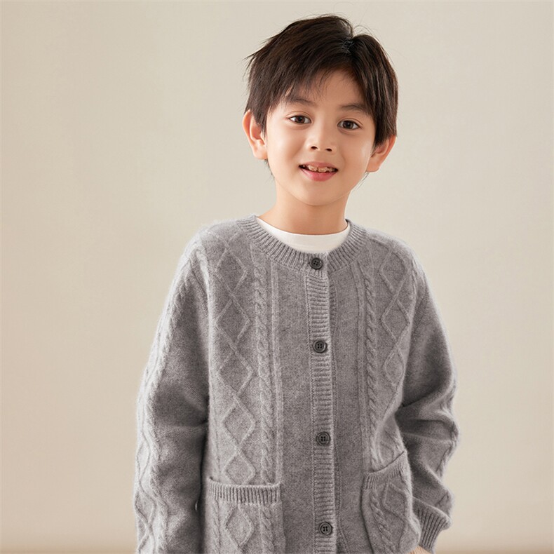 秋冬男女通用时尚百搭通勤衫开衫，童装卫衣/绒衫，贝美羊绒