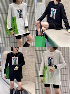 2021新款纯加厚长袖T恤女装中长款洋气内搭羽绒 皮毛图片