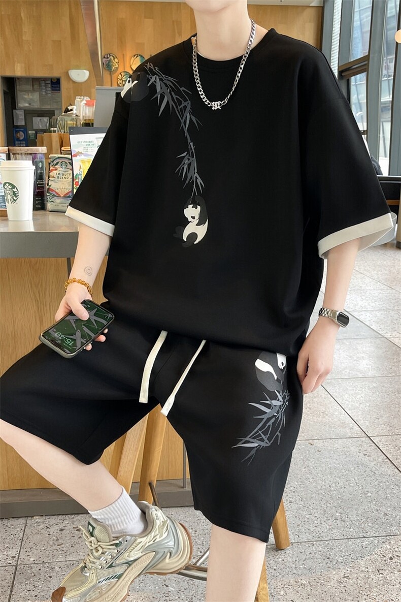 夏季短袖短裤两件套装TZ6123特P40,男装休闲套装,电商A309