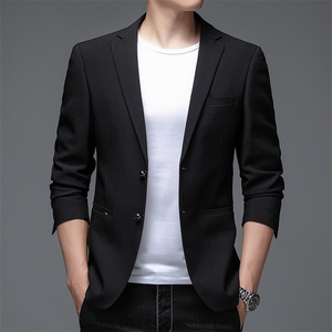 X3305钱塘2020-2新款中年男士纯色西服休闲百搭薄款单西外套P142图片