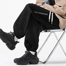 休闲裤子男款卫裤潮牌宽松高街复古直筒运动裤K529-P48，男装休闲裤，星座308B-2