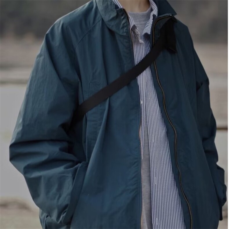 春秋季日系复古简约外套纯色百搭男女休闲宽松夹克冲锋衣,男装夹克,星座1210-1