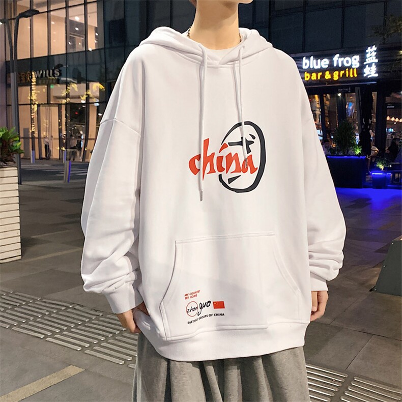 ！2023春季新款男士连帽卫衣百搭潮流外套上衣服WY255P38图片