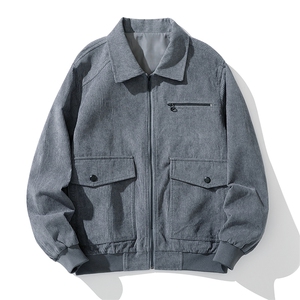 秋冬男士休闲夹克外套韩版潮流港风灯芯绒衣服中青年翻领871-P55