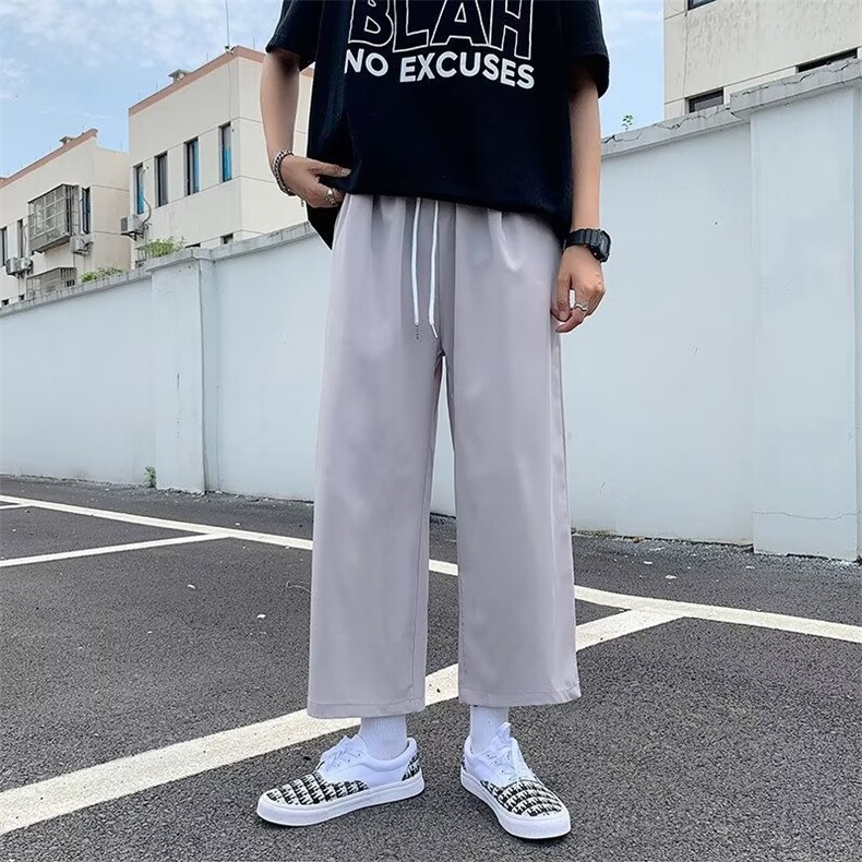 气质青春流行时尚潮牌潮九分裤春秋潮流日系宽松型休闲裤GK25P20,男装休闲裤,星座1116-2