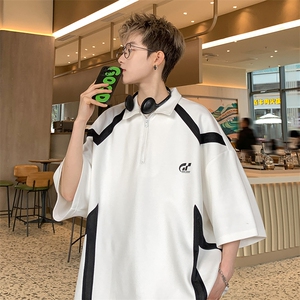 抖音品质！重磅夏季美式冰丝POLO衫男潮流宽松短袖XP2405-P45控68,男装Polo衫,电商B370