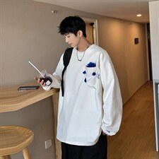 2026港风刺绣字母小熊卫衣男大码M-5XL情侣潮卫衣WY8745P60控88，男装卫衣，星座227-7