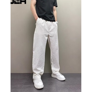 夏季薄款痞帅修身青年男士原创网红ins休闲直筒锥形裤子 KS214图片