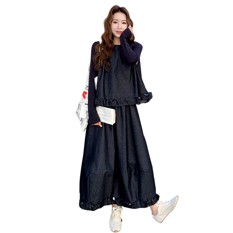 2026春装新款牛仔花苞裙三件套时尚套装裙女2C325-514P185K258,女装套装/套裙,2C325