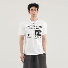 1506/QC1479/P40美式潮牌高街重磅纯棉短袖T恤男女宽松休闲上衣，男装T恤，星座1506