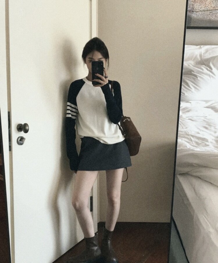 2024春季圆领毛衣女内搭简约气质长袖宽松针织打底衫，女装针织衫/毛衣，沐策羊绒