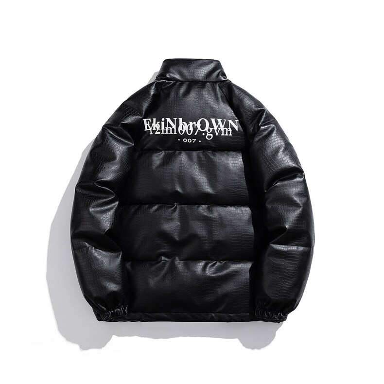白底鳄鱼纹棉衣男手塞棉夹克PU皮棉服外套男8507P120控158,男装夹克,星座227-7