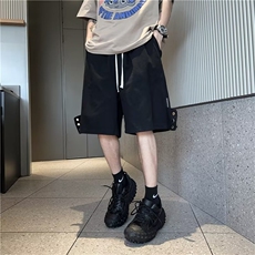休闲短裤男韩版潮拉链开衩个性高街2023夏新款ins五分裤K4193-P35，男装休闲裤，星座412-3