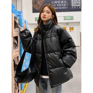 pu皮棉服情侣装冬季加厚学生棉袄韩版宽松棉衣外套ins潮Q8815-P88图片