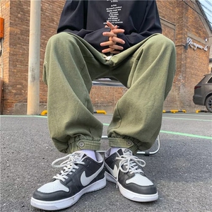 日系工装裤男vibe高街机能风裤子美式宽松直筒休闲裤男HK628-p40图片
