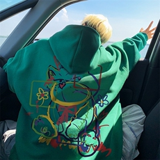直播460克超厚潮牌重磅纯色连帽卫衣力推男XZ517A-2-WY8841-P68，男装卫衣，星座517A-2