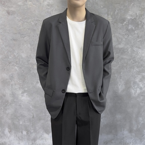 春秋季痞帅轻熟小西装男士套装宽松垂感休闲西服外套 Y70图片