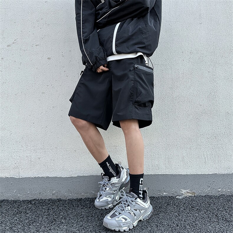 抖音品质夏季大码防水拉链冲锋短裤伞兵裤XZ806-DK222P50控68,男装牛仔裤,四季星座806