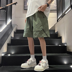 夏季工装短裤大口袋设计感宽松潮阔腿休闲裤男装A406K609特P38，男装牛仔裤，星座309（原A406）