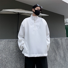 WY94-P36美式华夫格立领宽松型卫衣，男装卫衣，星座1501-1