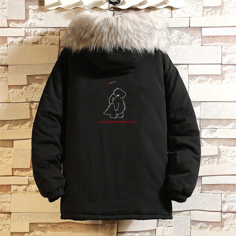 MM48140-P130冬季大毛领衣男士大码加厚袄男服网格挂拍,男装棉衣,电商A040A