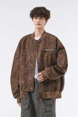 美式高阶秋冬PU棒球服夹克痞帅百搭情侣外套J57911TP85，男装夹克，电商A247