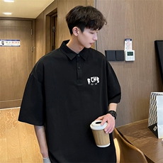 可设48小时支持抖音得物来样二开网眼透气翻领t恤美式短袖POLO衫，男装T恤，电商A486-1