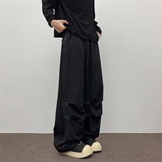 休闲裤男2026夏季垂感裤子美式潮牌宽松户外冲锋裤K6639-P37，男装休闲裤，星座412-3