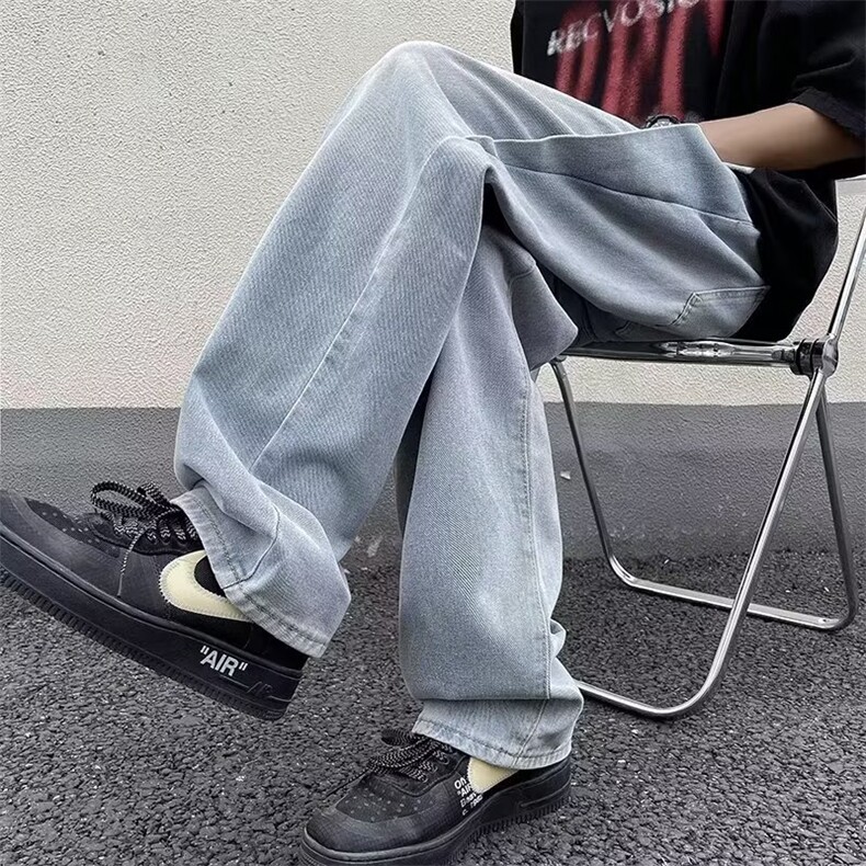 美式水洗牛仔裤男潮牌高街ins小众设计感裤子N2231P40,男装牛仔裤,星座1116-2