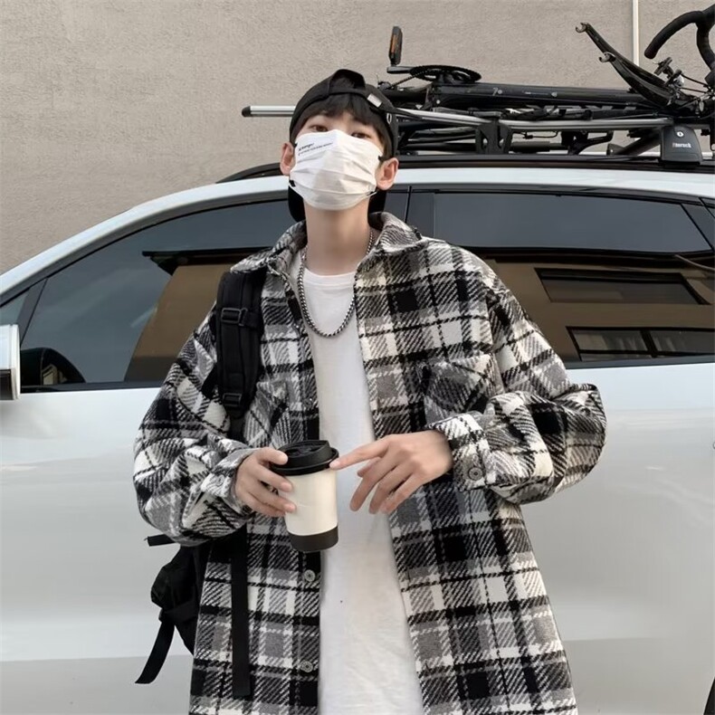 秋季小香风毛呢格子外套J272P55,男装夹克,星座1116-2